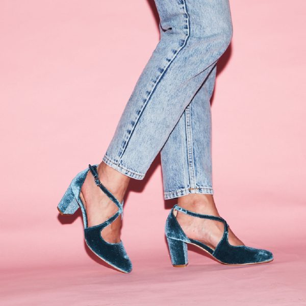 Oren Velvet Mary Jane Heels Online