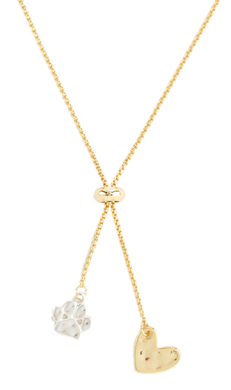 Lariat Charm Necklace - Paw Print Necklace For Sale