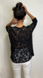 Unique Sweater Top with Black Lace Online Hot Sale