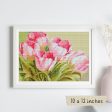 Pink Tulips Cross Stitch Kit on Sale