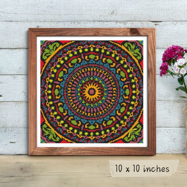 Hypnotic Mandala Cross Stitch Kit Supply