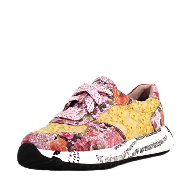 Pinky Floral Dad Sneakers Discount