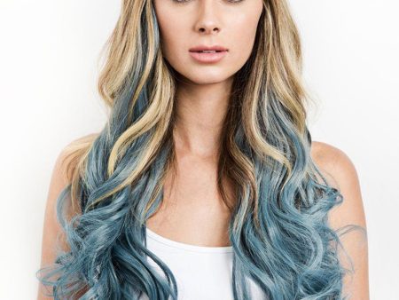 Blue Tone Ombre Halo Extensions Online Sale