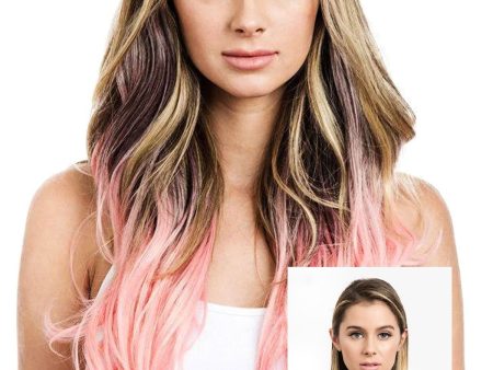 Pink Red Tone Ombre Halo Extensions For Sale