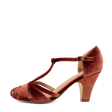 Sergi Velvet T-Strap Heels Discount