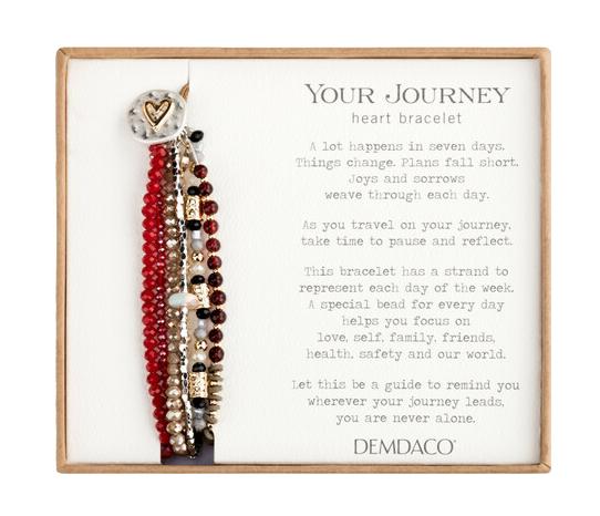 Garnet Journey Heart Bracelet Hot on Sale