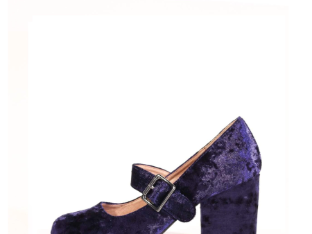 Oksana Velvet Mary Jane Heels Sale