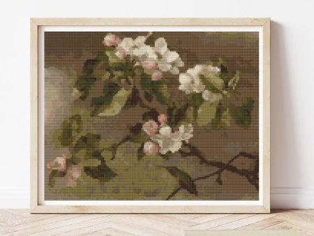 Hummingbird And Apple Blossoms Cross Stitch Kit Fashion