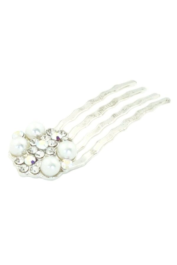 Pearl & Crystal Cluster Mini Comb Cheap