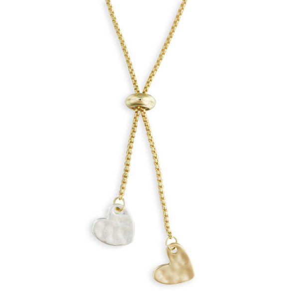 Charm Necklace - Double Heart Online now