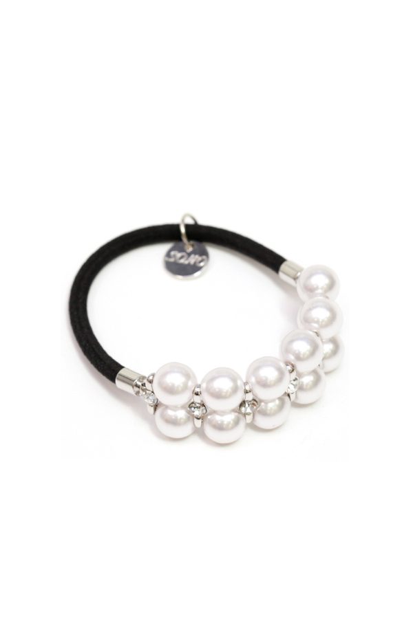 Double Pearl Ball Ponytail Holder Fashion