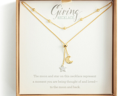 Lariat Charm Necklace - Moon and Stars Online