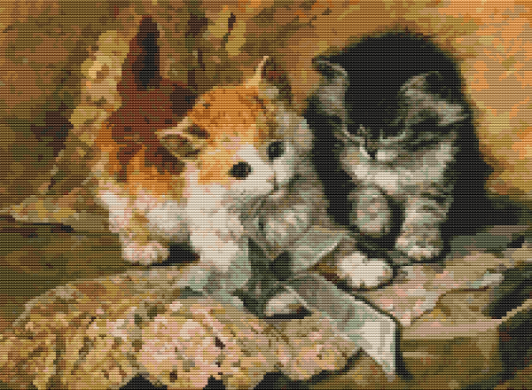 Kittens and Bows Cross Stitch Kit Online Hot Sale