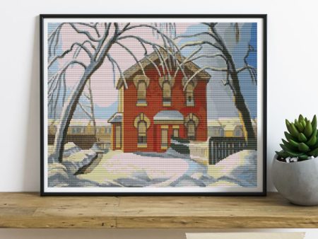 Red House Cross Stitch Kit on Sale