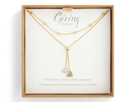 Charm Necklace - Double Heart Online now