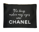 Pouch Black with Chanel Saying Online Hot Sale