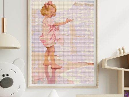 Young Girl in the Ocean Surf Cross Stitch Kit Online